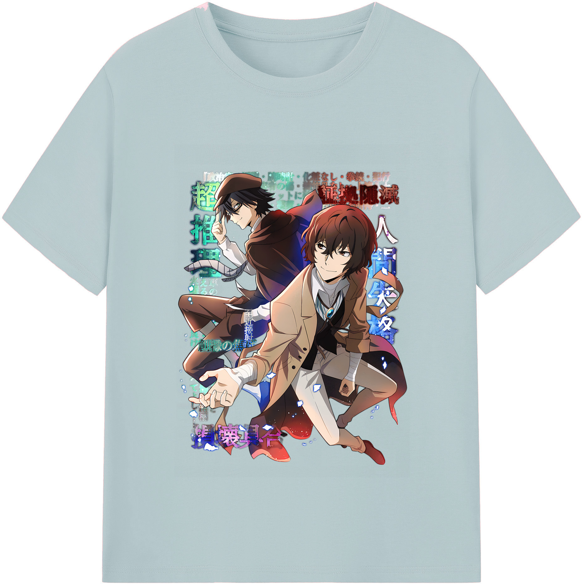 （画像用） 文豪ストレイドッグス Bungo Stray Dogs 綿100％半袖Tシャツ（フロントプリント）